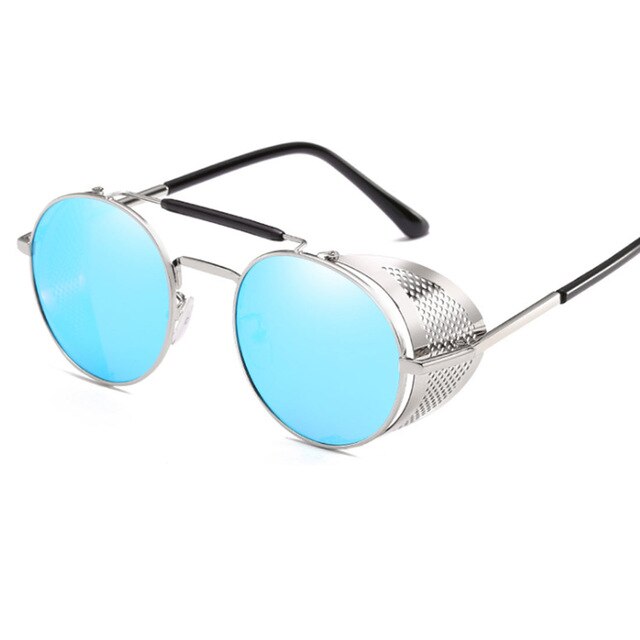 Steampunk Circle Lens Unisex Vintage Retro Style Punk Oculos De Sol