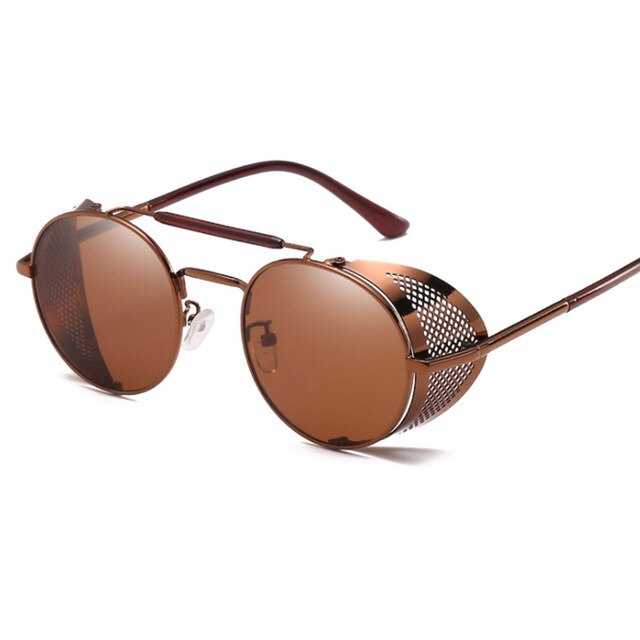 Steampunk Circle Lens Unisex Vintage Retro Style Punk Oculos De Sol