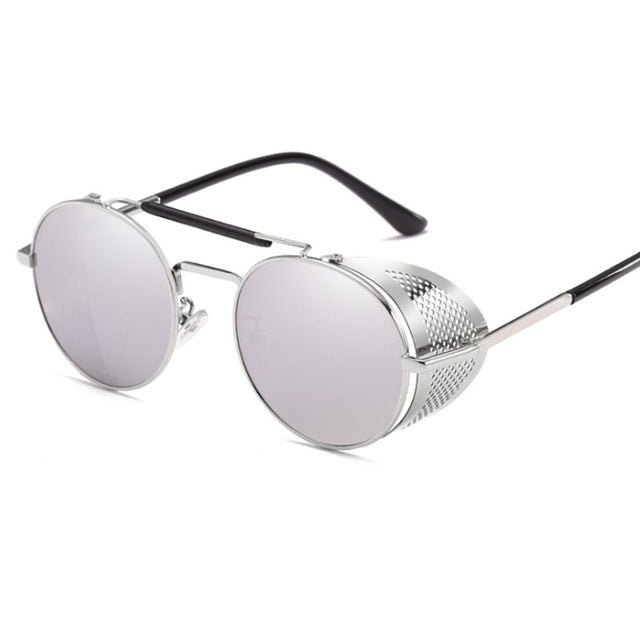 Steampunk Circle Lens Unisex Vintage Retro Style Punk Oculos De Sol