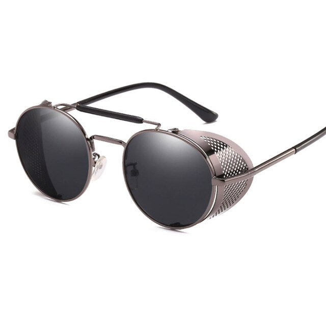 Steampunk Circle Lens Unisex Vintage Retro Style Punk Oculos De Sol