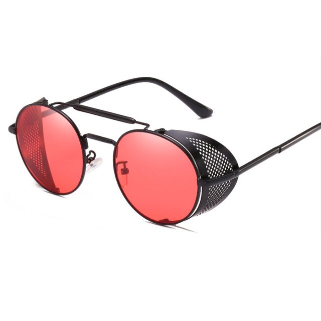 Steampunk Circle Lens Unisex Vintage Retro Style Punk Oculos De Sol